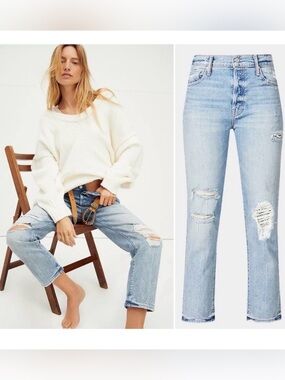 Mother Denim Scrapper Ankle Straight Leg
Jeans in Wicked Wild Calling size 29